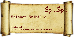 Szieber Szibilla névjegykártya
